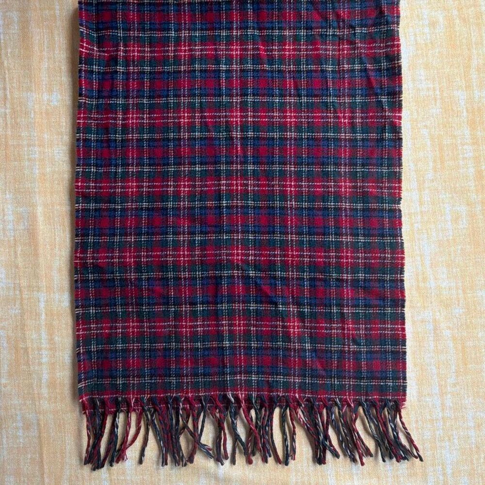 Pendleton Tartan Plaid Wool Scarf Fringe